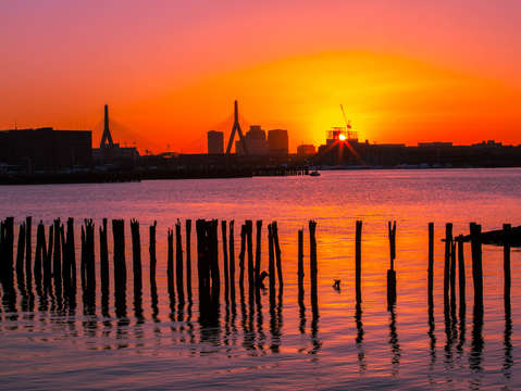 Sunset from east boston