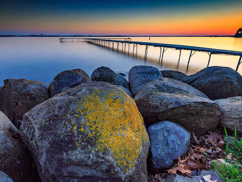 Rocks on beach park