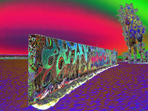 A psychedelic walk on graffiti beach