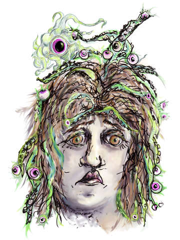 Alien cephalopod bad hair day
