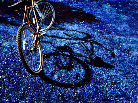 Moon lit bicycle