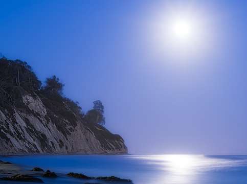 Full moon over the pacific