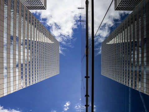 Reflected office building