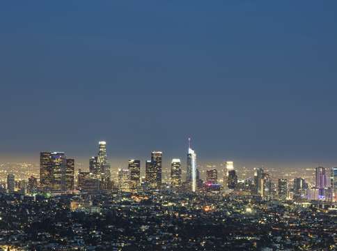 Los angeles pano at night