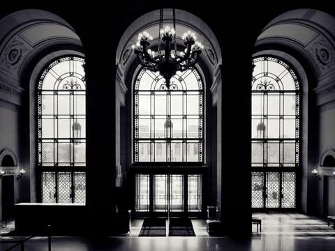 The lobby of the detroit institute of arts