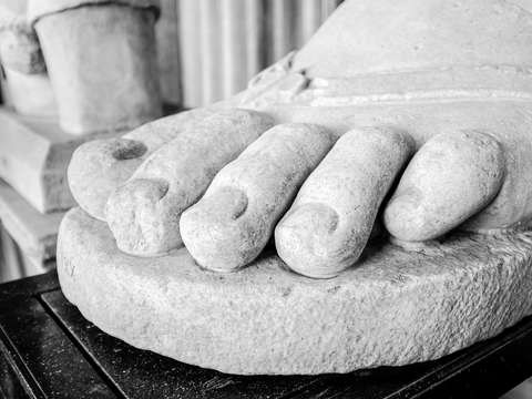 Roman statue detail rome italy