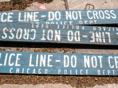 Chicago police line