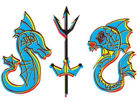 Seahorse and fish