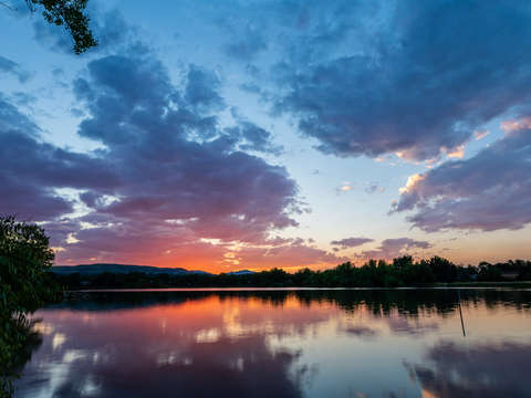 Fiery lakewood sunset