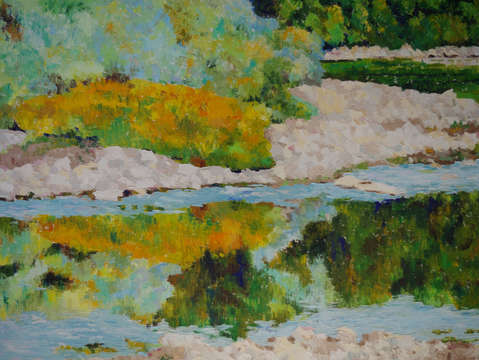 Backwater blue riffles
