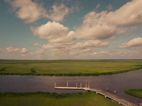 River and clouds