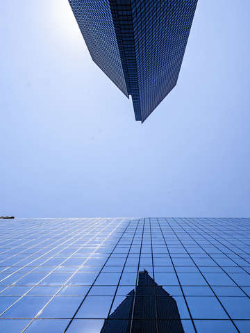 Midtown glass office buildings