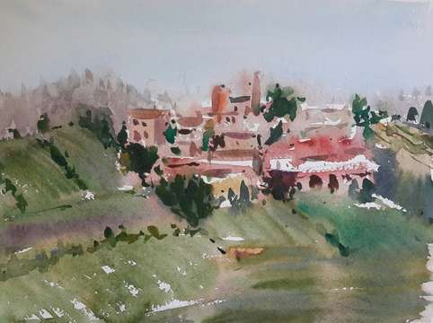 Tuscany valley panaroma