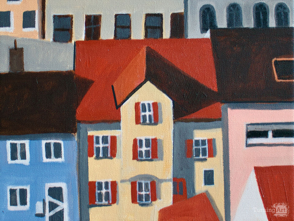 Row of houses bavaria