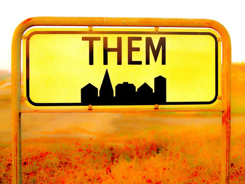 Town sign in denmark