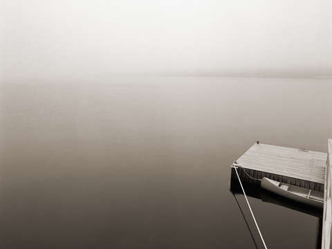 Raft in fog