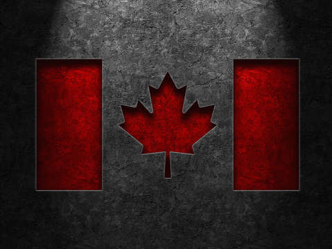 Canadian flag stone texture