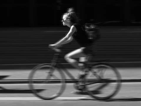 Random cyclist no 1 blur version