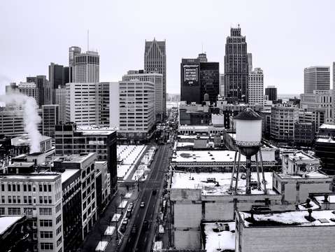 Detroit skyline south