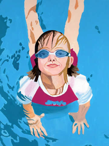 Girl in swimming pool
