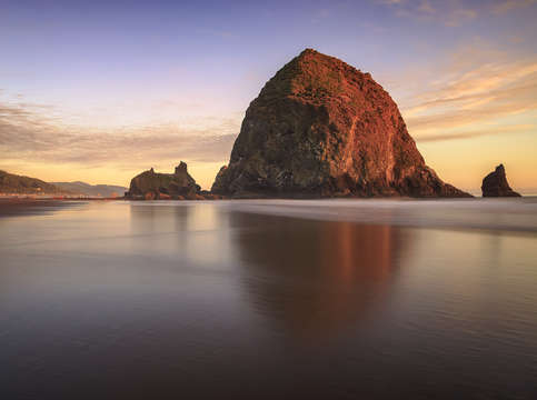 Haystack rock sunset