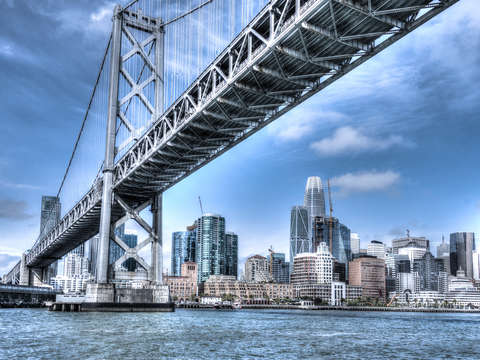 Surreal bay bridge