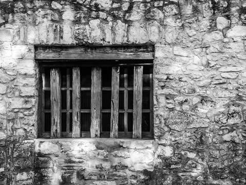 Alamo mission window