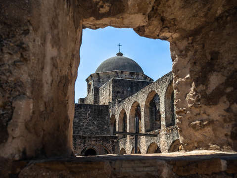 Mission through window