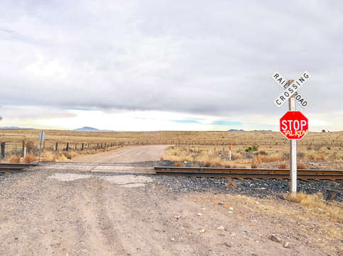 Marfa walk stop sign