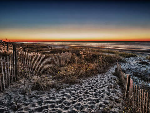 Sunrise footprints