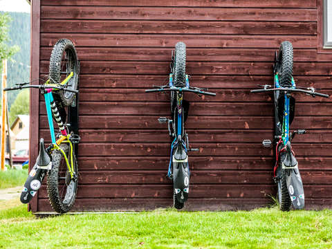 Bike parking in crested butte