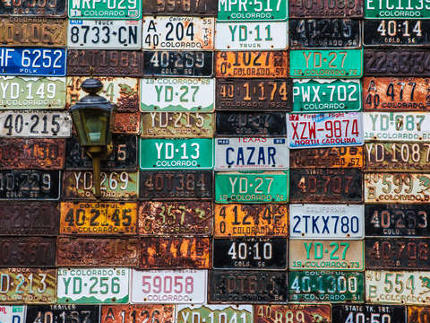 Rusty license plates