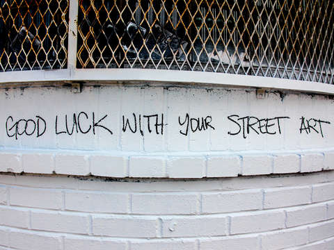 Good luck with your street art