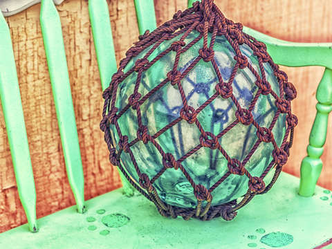 Ball on a bench