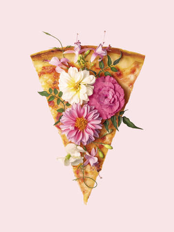 Floral pizza