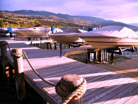 Boats on dock
