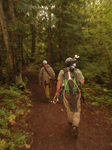 Heading to the river