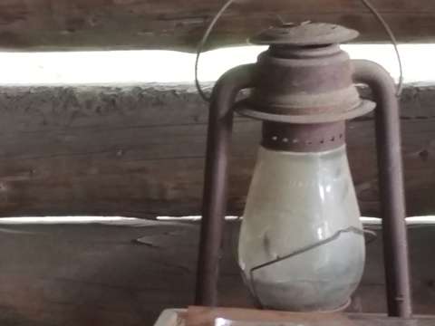 Lantern in barn