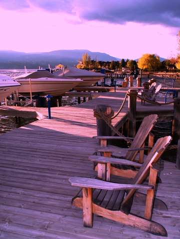Seats on dock