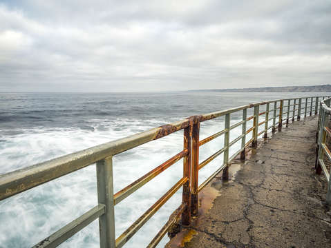 Rusty on the seawall
