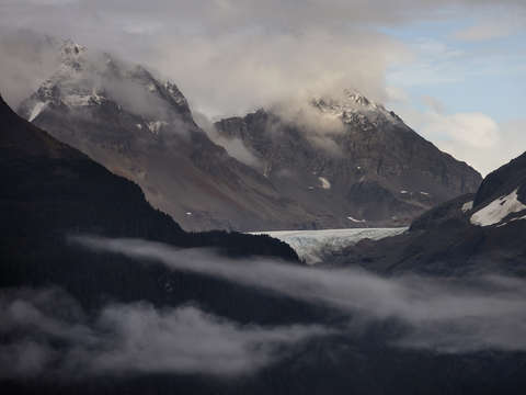 Fog over mountains alaska