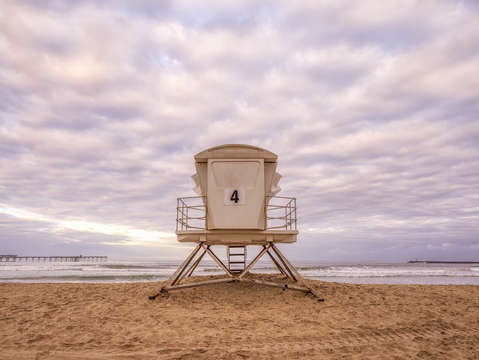 In the middle of the sand