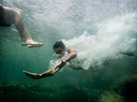 Diving child