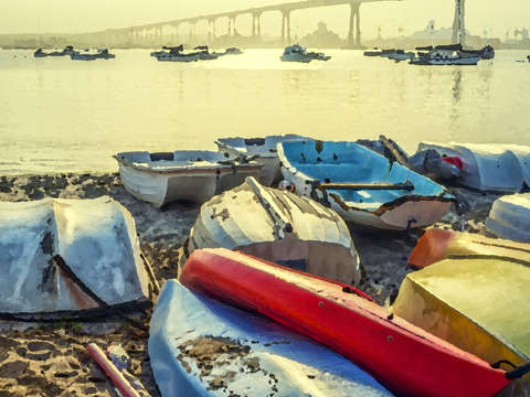 Jumble on the beach