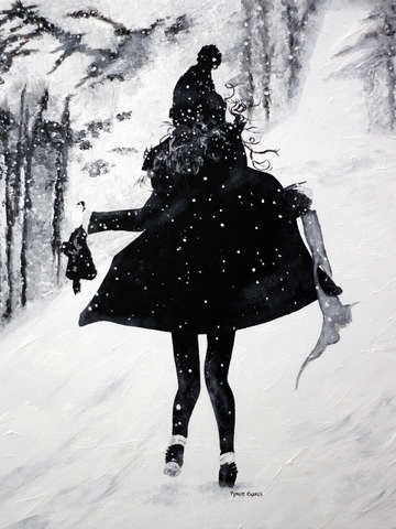 Lady in the snow
