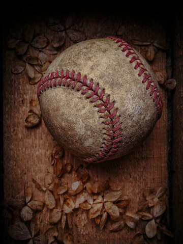 Old baseball still life 1