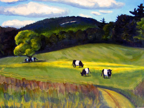 Mountain and Cows