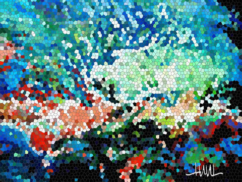 Above coral waves