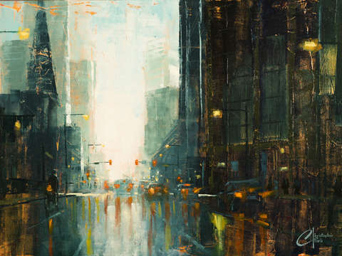 Denver broadway in the rain 1