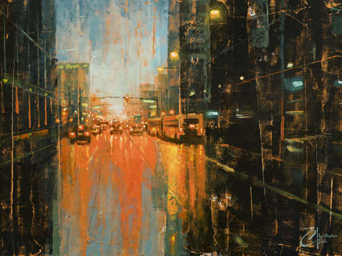 Denver broadway in the rain 2